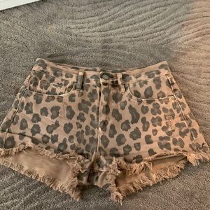 Blank NYC Leopard Shorts